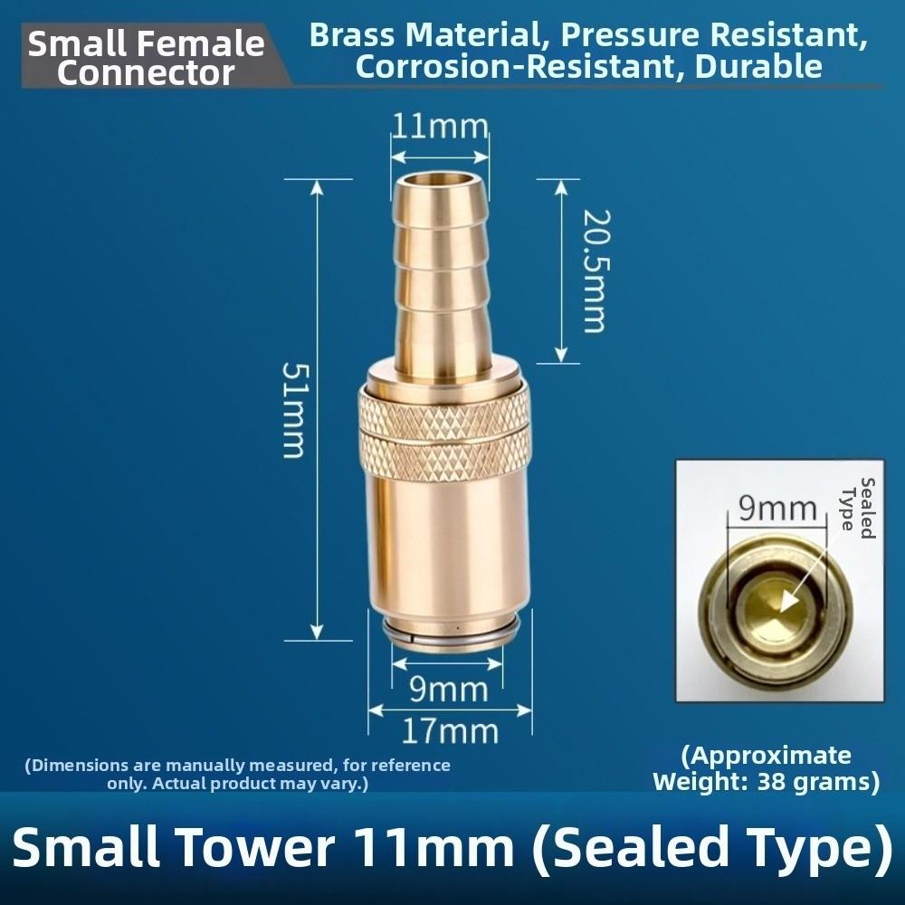 Brass Female Quick Coupling Heat Resistant Hose Barb Coupler  Mold Cooling Systems