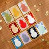 10Pcs Picture Frame Notecards Mini Blank Card Chinese Ornaments for Year Collection Photo