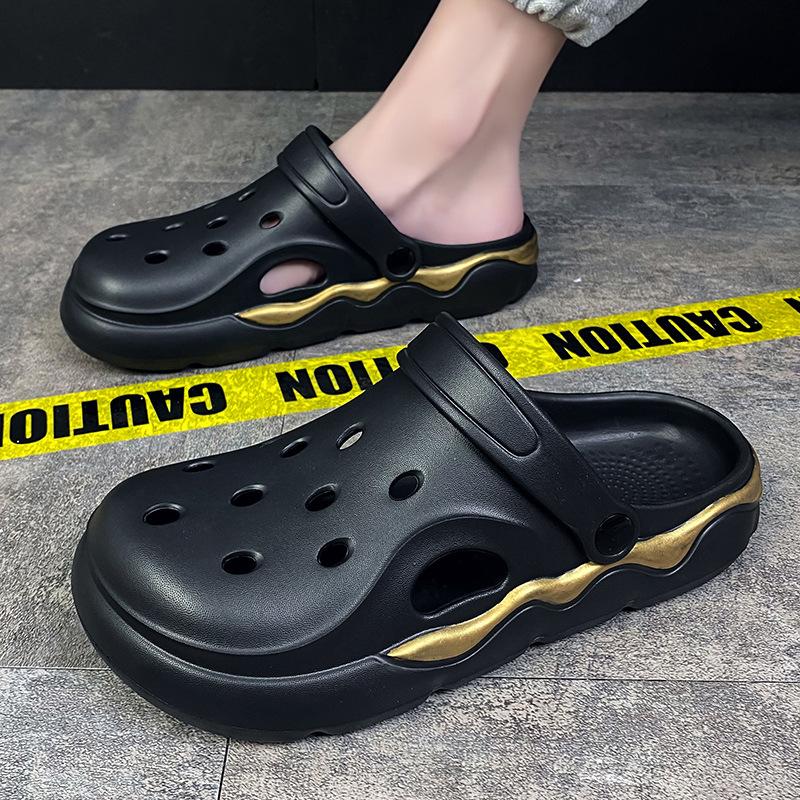 Hole shoes summer non-slip operating room bag head slippers sports driving soft-soled beach sandals