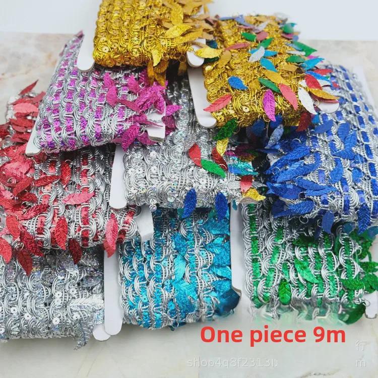 Pagoda Leaf Lace Tassel Trim - 9m: Decorative Fringe for Stage Dance Costumes