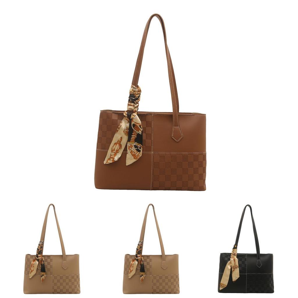 Street Style Pu Large Tote Bag With Zipper Closure For Casual Daily Use