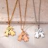 Collana con Ciondolo Personalizzato Ragazzo Ragazza Per Donne Acciaio Inossidabile Charms Personalizzati Gioielli Regalo