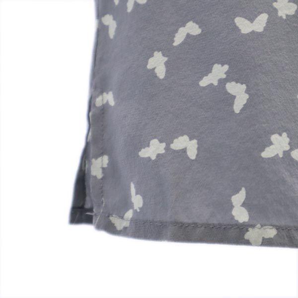 Tory Burch Silk Overall Handle Long Sleeve No Color Shirt 2 Gray Women Used