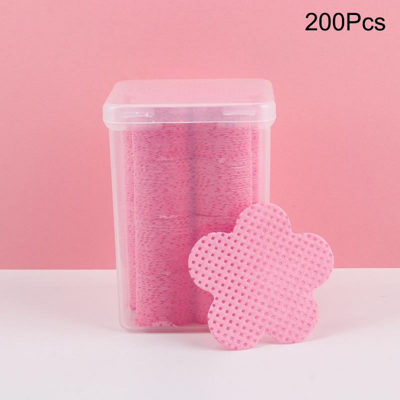 200 Pcs Disposable Non-Woven Paper Cotton Wipes Eyelash Extension Glue Remover Pads Cleaning Wipes Cosmetics Nail Makeup Tools