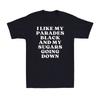 Ich mag meine Paraden Schwarz und meinen Zucker sinken Lustiger Emo-Spruch Herren-T-Shirt