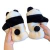 Mignons Gants Demi-Doigts Panda Dessin Animé Moufles en Peluche Nouveaux Gants Chauds Femmes