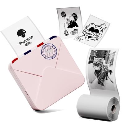 Phomemo M02S Thermischer Smartphone Mini Mobiler Etikettenaufkleber Tasche Neu Bluetooth Arbeit von Zuhause Mehrsprachig Japanische Anleitung Kompatibel mit iOS