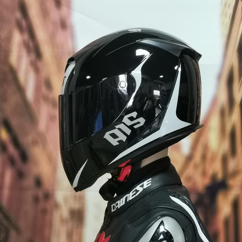 AIS motorcycle helmet men and women personality full helmet four seasons universal Bluetooth slot DOT ECE