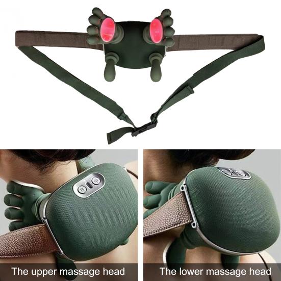 Yousheng Neck Massager with Heat Deep Tissue Massage Shoulder Cervical Neck Back Pain Relief Cordless Electric Shiatsu Massager with 4D Kneading