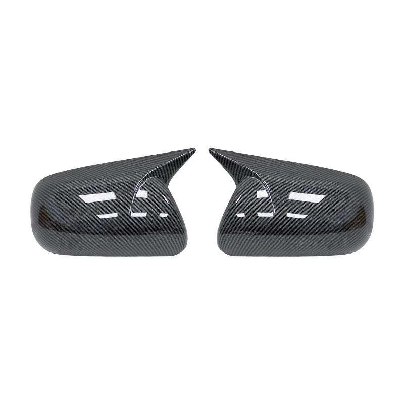 Para Toyota Corolla 2007-2013 Vios Yaris Sedan P90 2008-2013 Capas de espelho retrovisor de carro ABS Fibra de carbono Preto brilhante