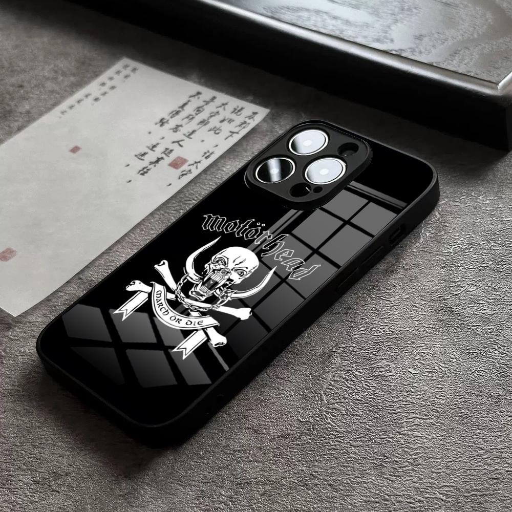 Band M-Motorhead Phone Case For 17 Pro Max IPhone 16 Pro 15 12 11 13 Mini X XR XS 14 Plus SE Glass Cover