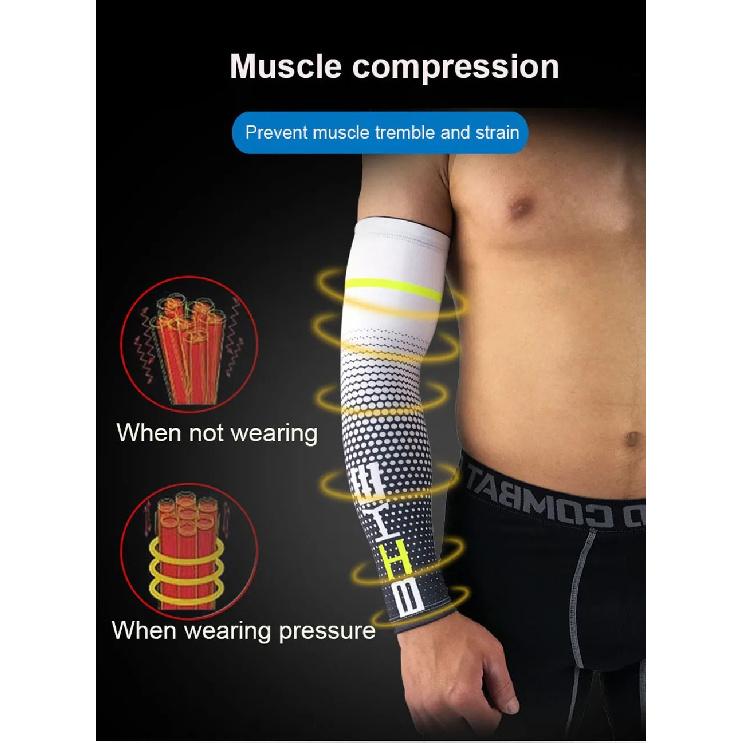1 Pair Cool Men Cycling Running Bicycle UV Sun Protection Cuff Cover Protective Arm Sleeve Bike Sport Arm Warmers Sleeves