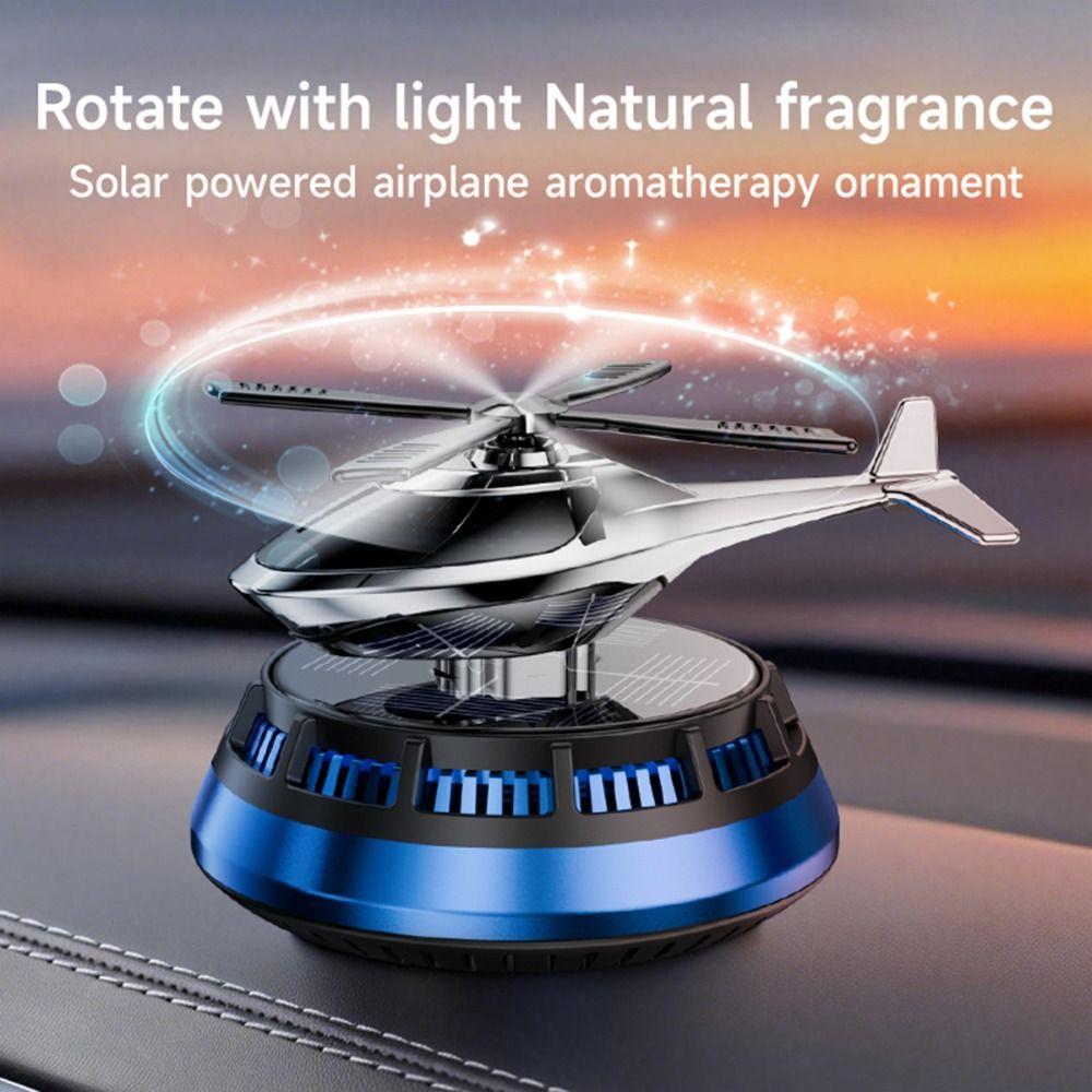 Helicopter Shape Dashboard Ornament Rotating Rotating Car Decor Car Air Freshener  Auto Gift