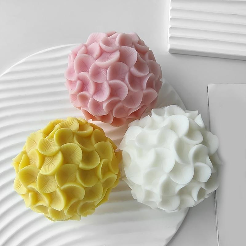Flower Shaped Candle Mold Aromatherapy Soap Mould Resin Epoxy Mould Plaster Ornament for Birthdays and Festivals