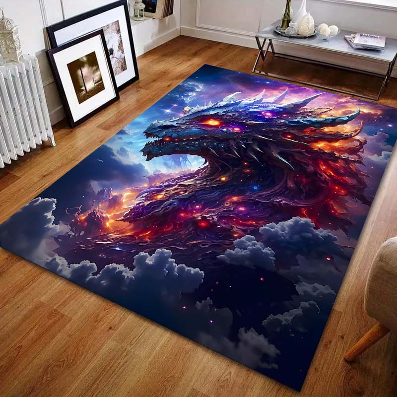 1PC Fantasy dragon in clouds Carpet for Living Room Bedroom Sofa Home Decor Rus Non-slip Floor Mat Luxury Gift