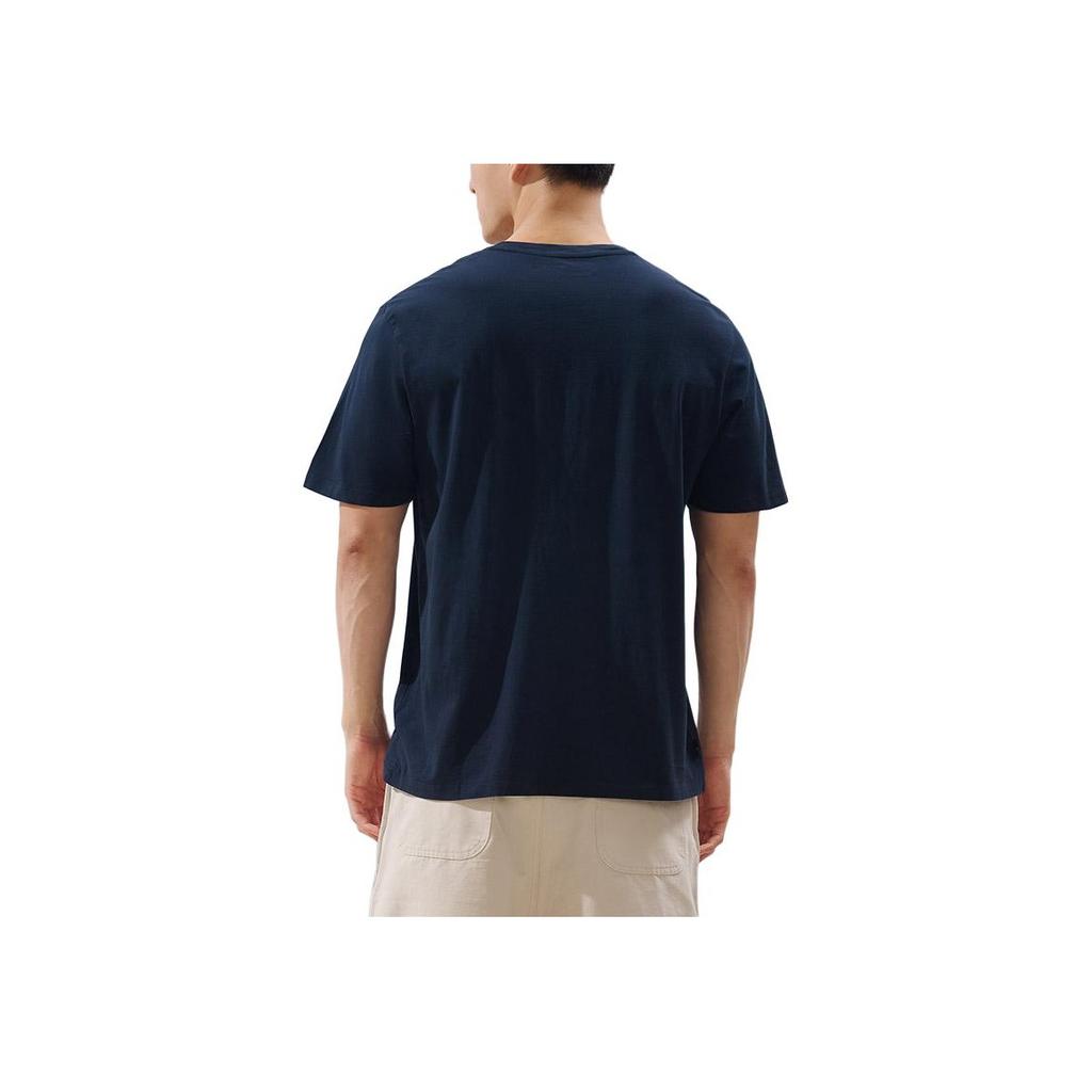 Timberland Logo Print Breathable Comfortable Casual Crew Neck Short Sleeve T-Shirt Men Tops Deep-Sapphire-Blue A6DVK-433