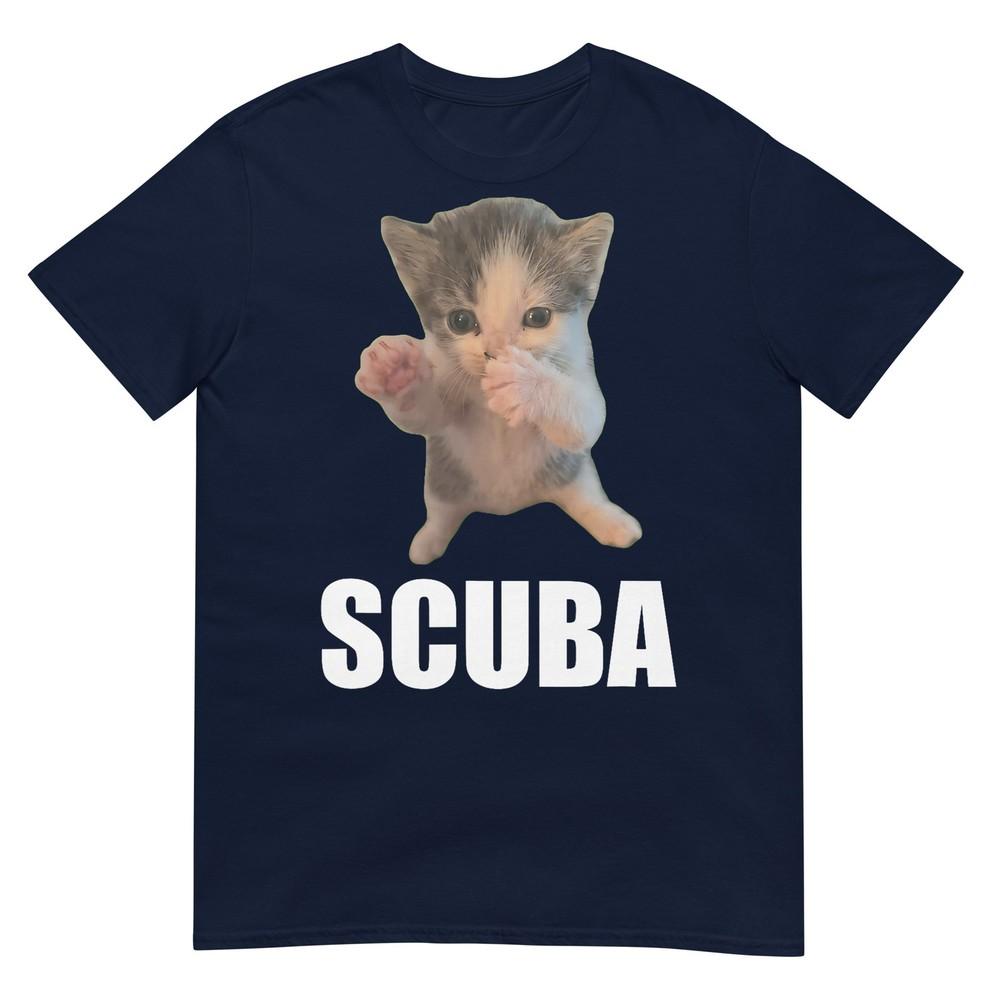 Cute Scuba Dancing Meme Cat Funny Scuba Meme TShirt S