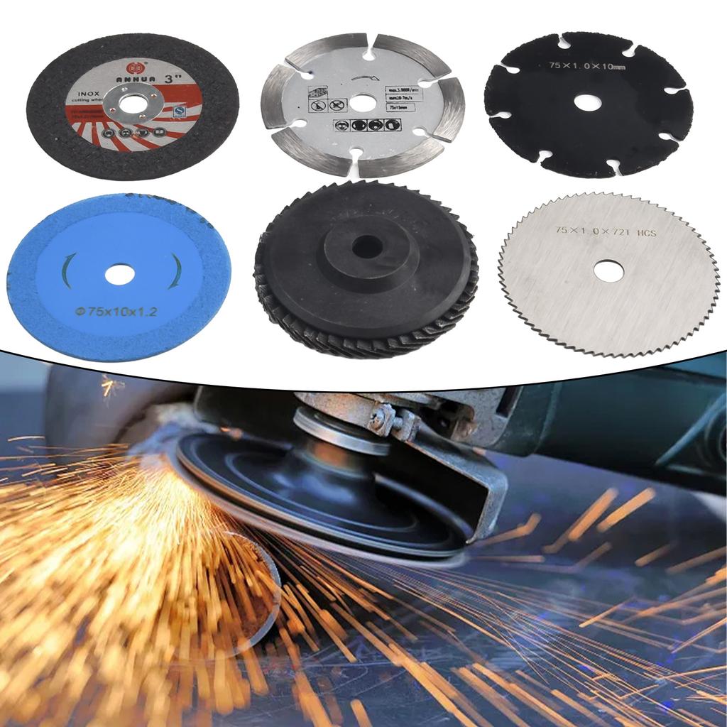 None Attachment Angle Grinder Steel Stone Sanding Disc HSS Saw Blade Metal 3 Inch 75mm Angle Grinder 75mm/3 Inch