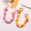 Ins Colorful Beaded Bracelet Flower Pendant Phone Chain Phone Holder Case Chain Flower Anti-Lost Chain Hanging Jewelry