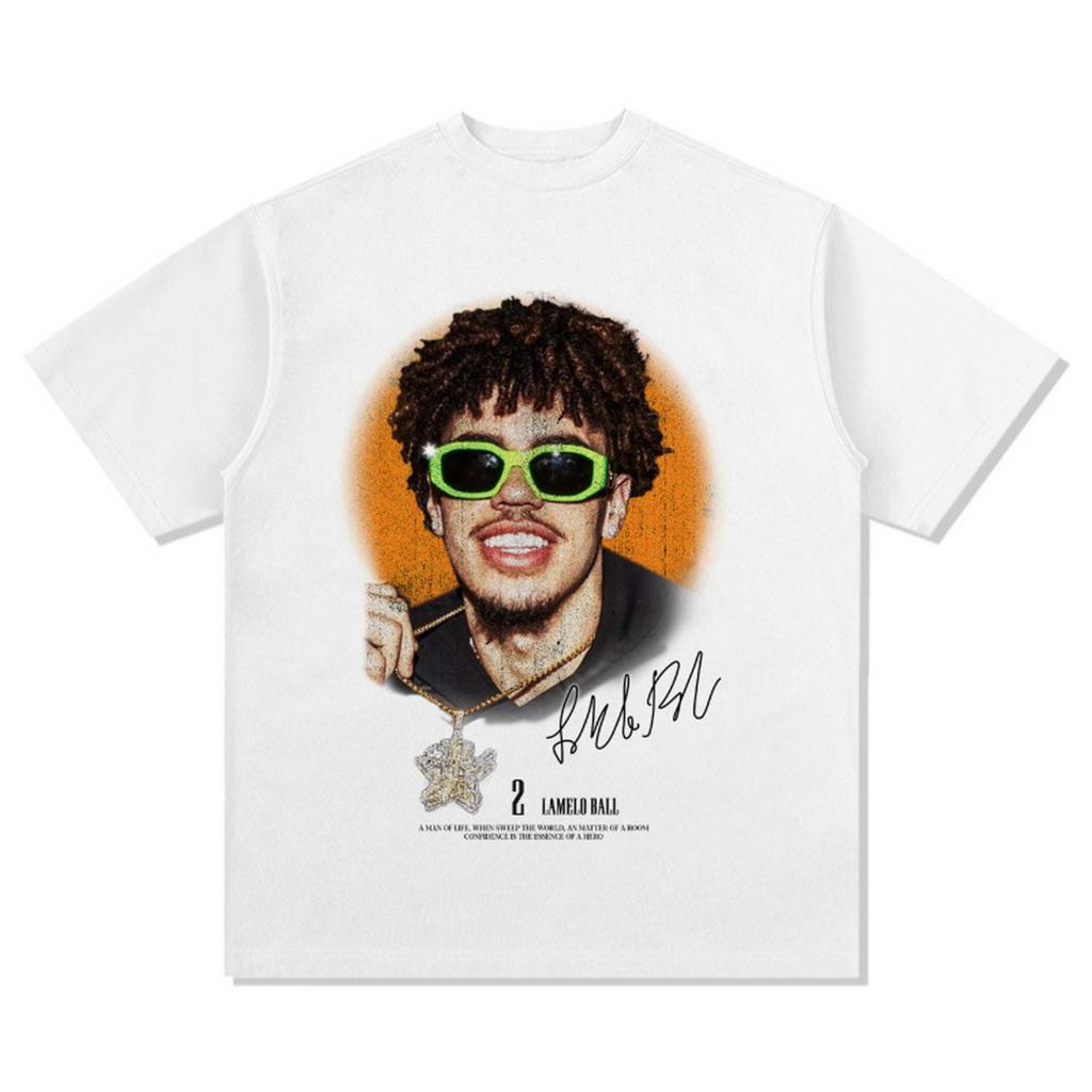 Vintage Basketball T-Shirt Retro Spieler Grafikdruck Baumwolle Oversized Kurzarm T-Shirt für Herren Damen Streetwear