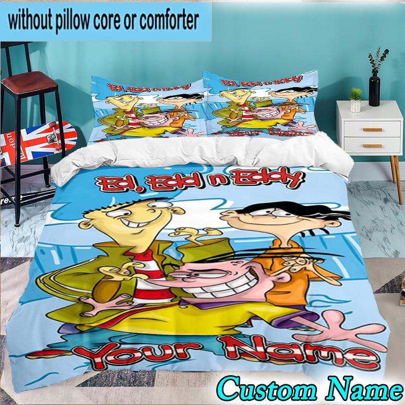 Custom Name 3PCS Ed Eddy Mystery Bedding Set,Including Duvet Cover And 2pcs Pillowcases Perfect for Bedroom,Dormitory,Fan Christmas gift