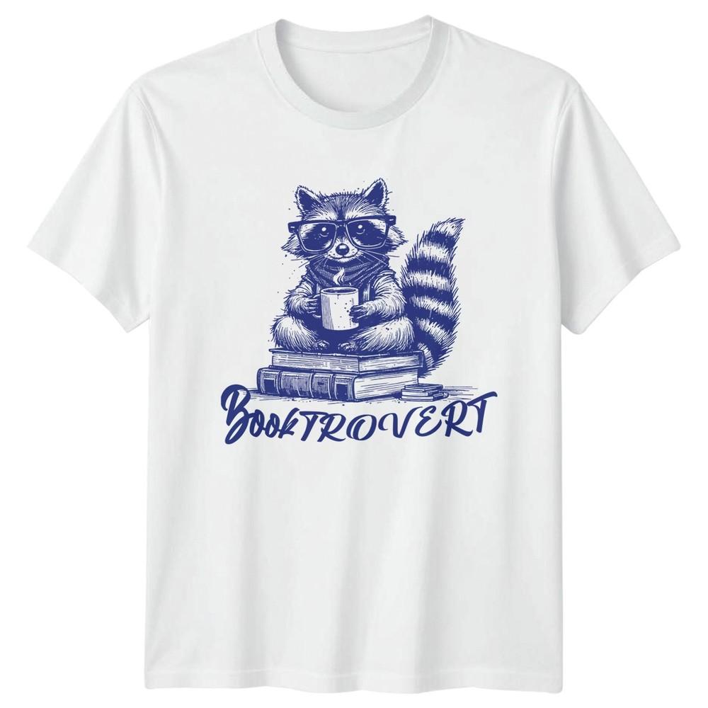 Booktrovert TShirt Introvert Raccoon Reading Bookworm Christmas Gift S