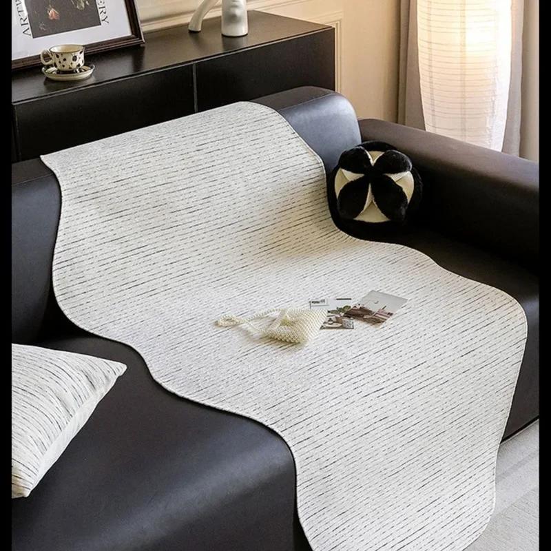 1Pc Chenille Irregular Shape Sofa Cushion Soft Smooth Sofa Cover for Living Room Non-Slip Four Season Universal Couch Slipcovers