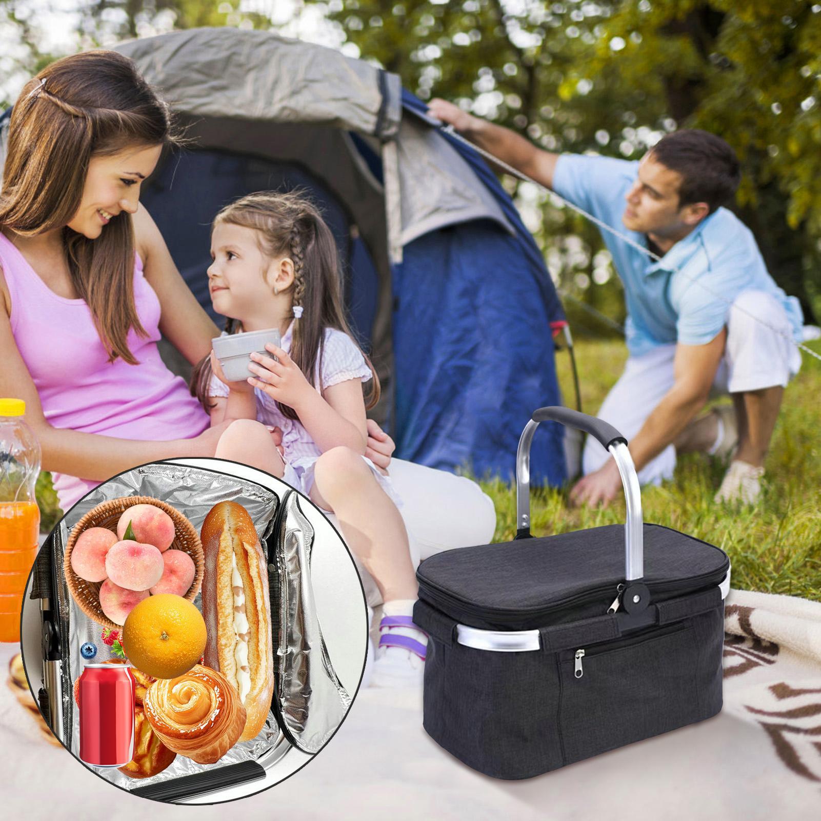 Insulated Picnic Basket Insulated Shopping Basket With Lid Waterproof Foldable Cooler Basket outdoor camping basket China Mainland