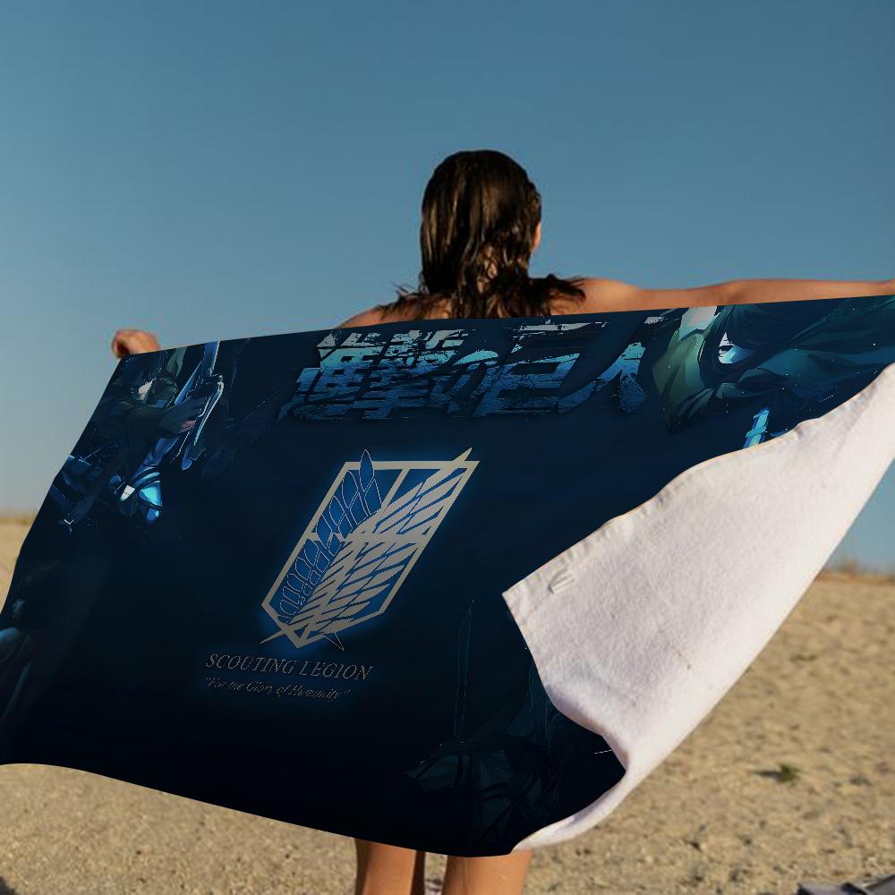 Anime A-Attack On T-Titan Microfiber Beach Towel Absorbent Quick Dry Soft Yoga Swimming Resort Mountain Climbing Towel