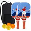 Pickleball-Schläger 2er-Set, Fiberglas-Pickleball-Set mit Pickleball-Schlägern und Tragetasche, Pickleball-Geschenke für Anfänger, Pickleball-Schläger-Set