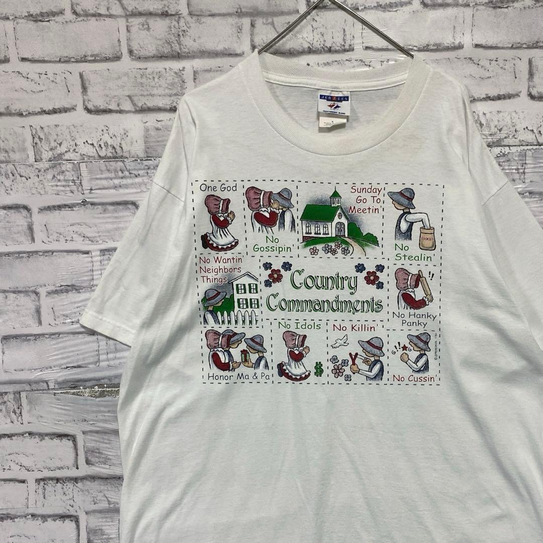 USA-made 90s vintage T-shirt! Single Stitch White Vintage XL0610 XXXXL