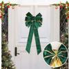 1Pc Christmas Flannelette Bow Blue Green Red Burgundy Flannelette 27 * 60 Cm Big Bows For Shopwindow Wedding Party Decorations