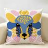 Abstract Floral Animal Fashion Cushion Cover Natural Linen Organic Fabric DoubleSided Printing Room Sofa Decor Pillow Case