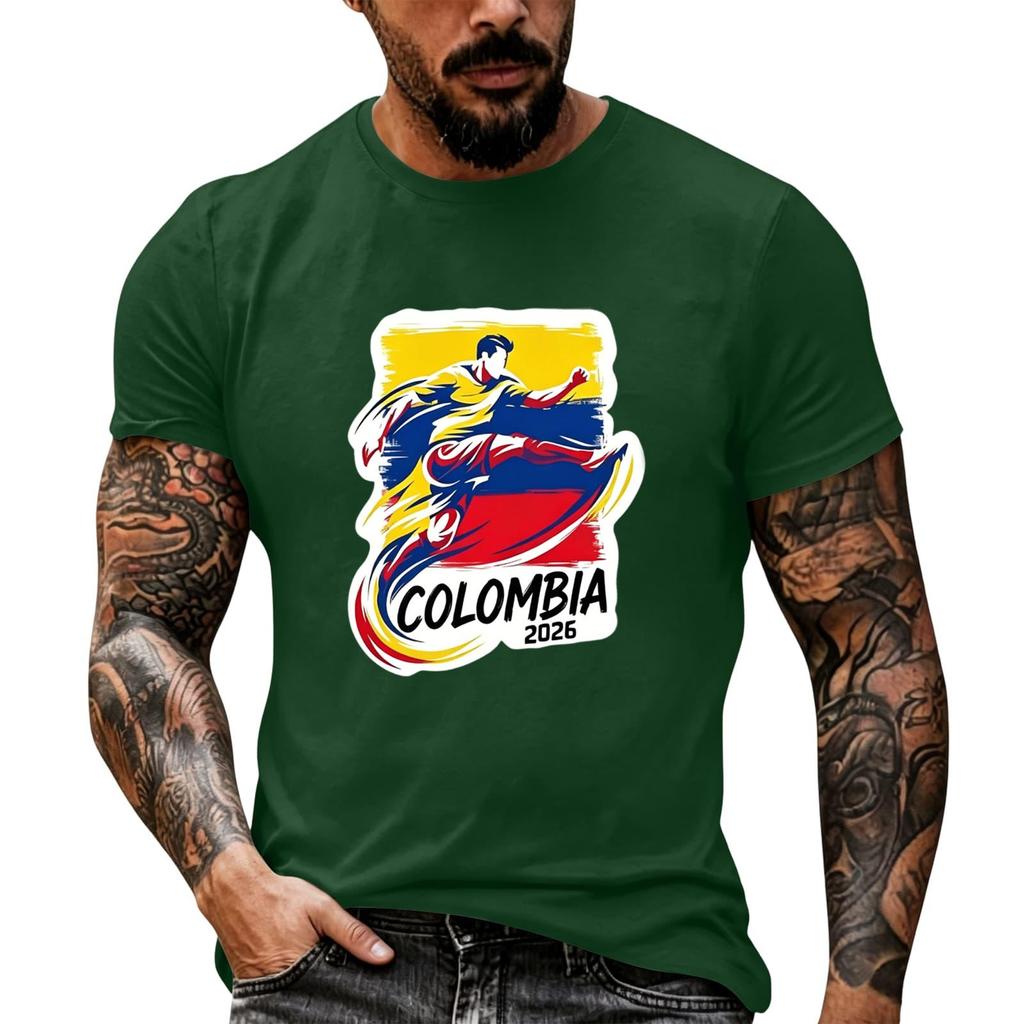 Men's Short Sleeve Graphic T Shirt Casual Crew Neck Cotton Tee Lightweight Comfortable Fit for Everyday Wear