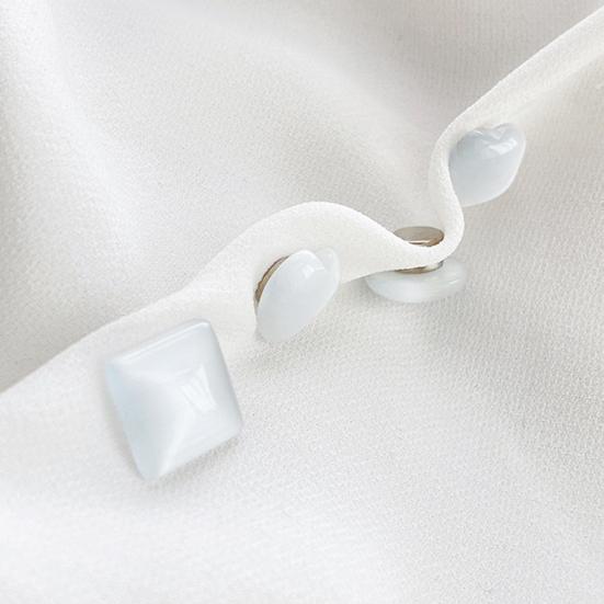 Kleidungsmagnet Katzenaugenstein Magnetischer Knopf, Kein Nähen Sicherheitsknopf Anstecknadel für Schal Hemden Pullover, Rund Quadratisch Liebesherz Dekorativer Brooch