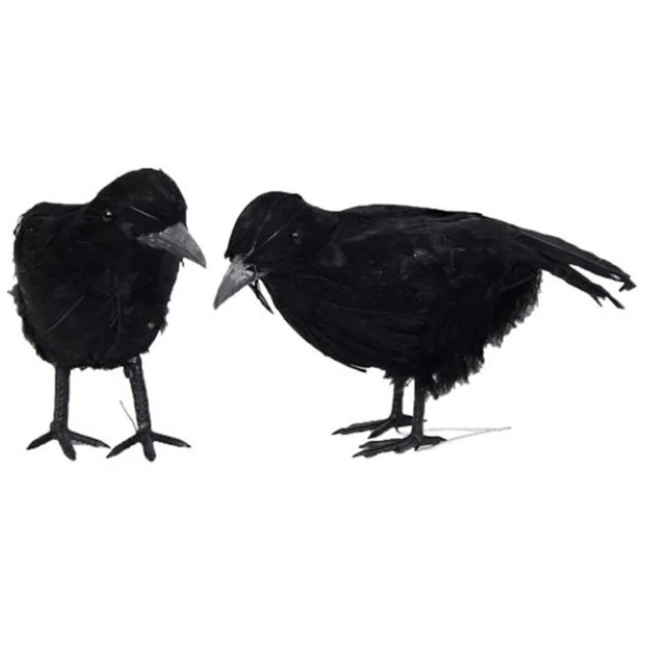3 Stück/Set Halloween Krähe Fake Vogel Spielzeug Raben Requisite Kostüm Dekoration Requisiten Party Dekoration