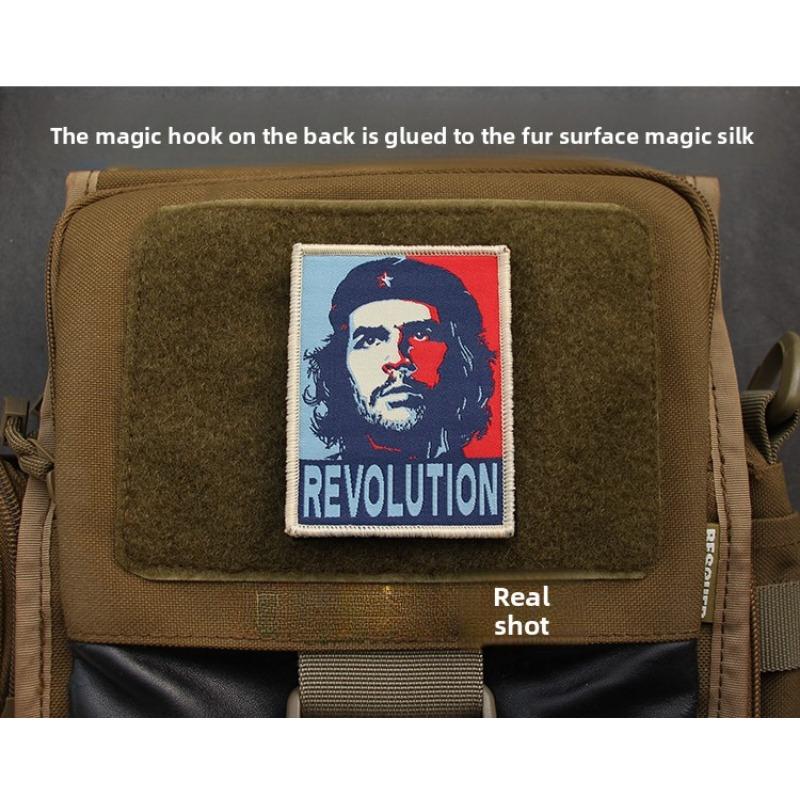 Che Guevara Kubánský revoluční vůdce Tkaný znak Suchý zip Osobnost Morálka Odznak Náramek REVOLUCE Balíček Odznak