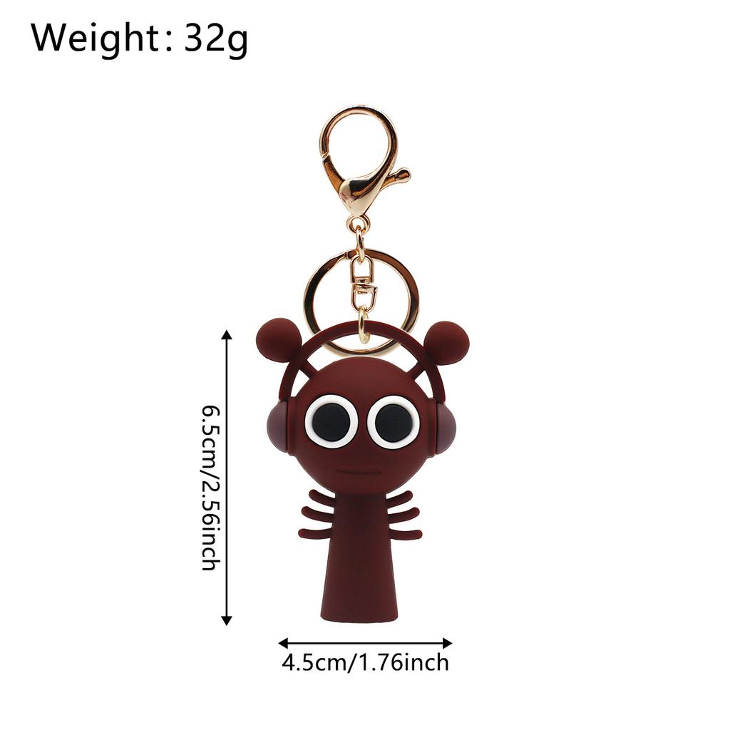 Cartoon Sprunki Keychain Cute Sprunki Oren Raddy Gray Brud Vineria For Men Women Car Bag Pendant Keyring Jewelry Fans Gifts