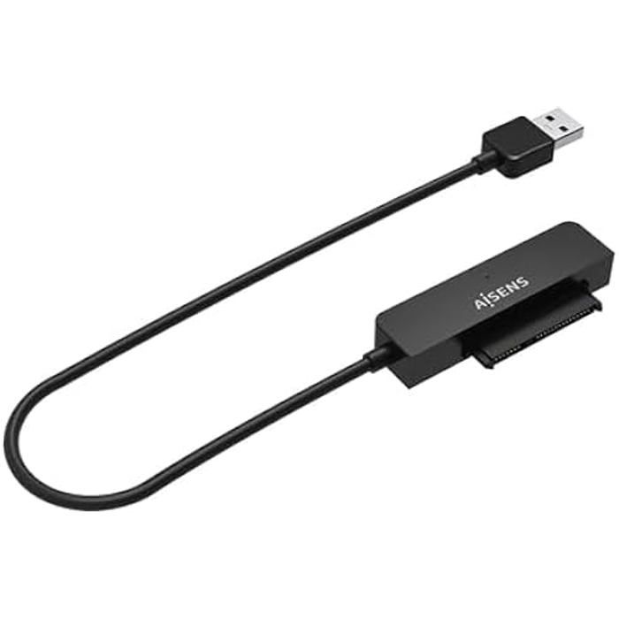 Adaptateur SATA vers USB-A - AISENS - ASE-25A03B - 5 Gbps - Noir - Compact