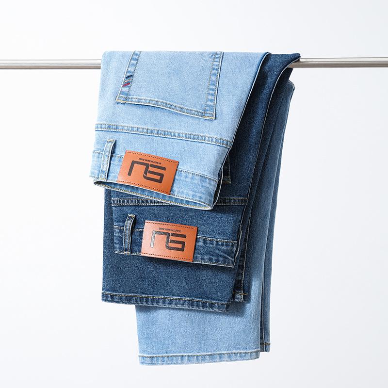 Trendy Men's Loose Straight Cropped Jeans for All Seasons