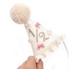 Sweet Bow Birthday Hat Handcrafted Pom Pom Lace Ruffle Hat  Birthday Decoration