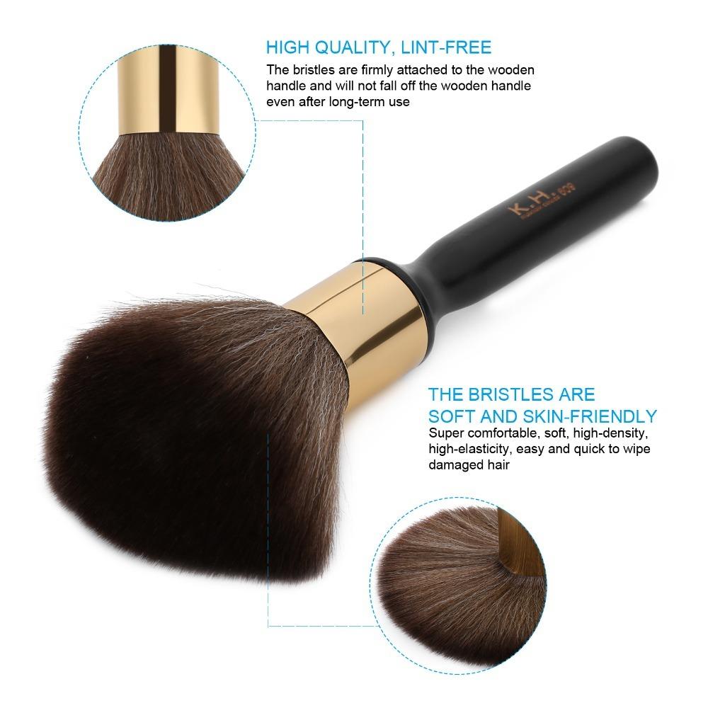 Black Color Neck Duster Brush Soft Hair Sweeping Brush Hair Cutting Duster Brush  For Salon