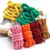 Round Shoelaces Quality Colorful 1CM Thicker Cotton Shoelace Sneakers Rope Laces 100/120/140/160CM Boots Shoe laces Shoes 1Pair