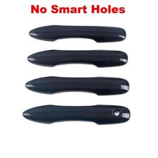 Carbon Fiber/Chrome Car Door Handle Cover Trim For Toyota Corolla Cross Camry
