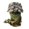 Tactical Camo Bucket Hat with Face Scarf