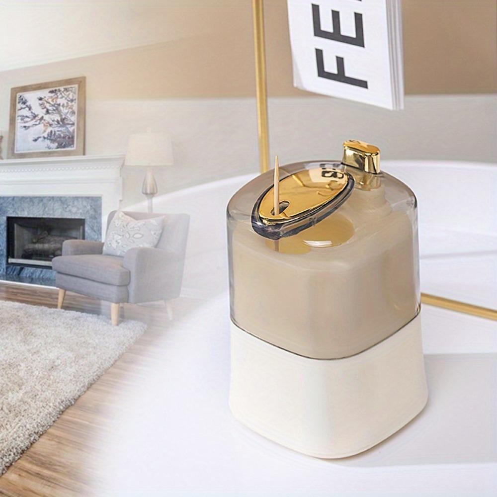 1pc Creative Pop-Up Toothpick Holder, Automatic Dispensing Toothpick Storage Organizer, PPSU Plastic, Decorative Toothpick Box