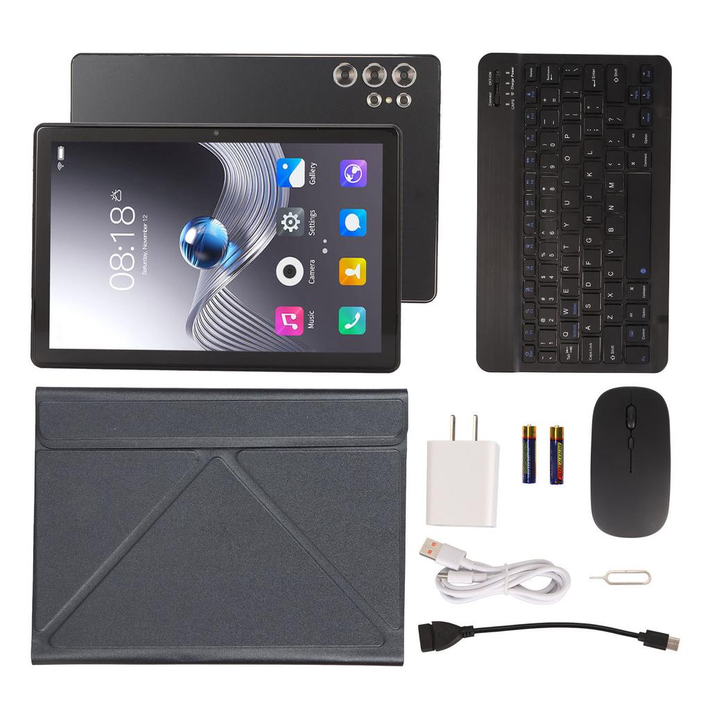 2 in 1 Tablet 10.1 Inch for Android 13.0 4G LTE 8 Core CPU 12GB 256GB Front 12MP Rear 24MP Tablet with Keyboard Mouse