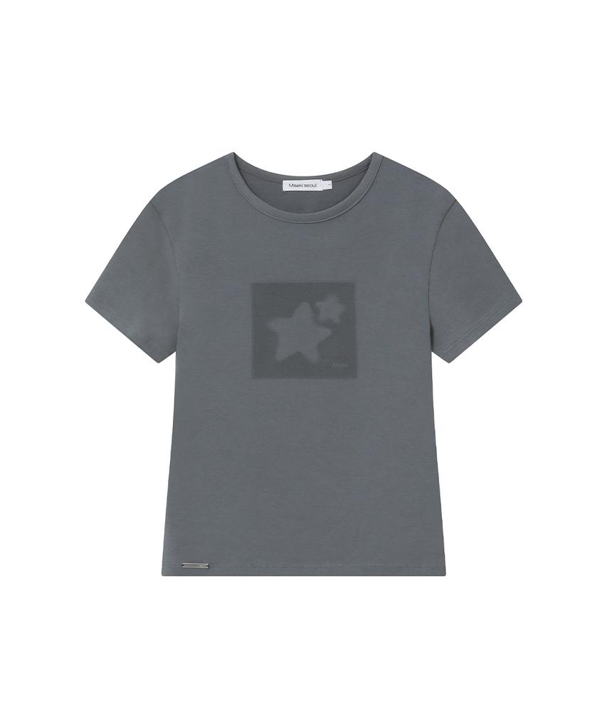 MISEKI SEOUL Midnight Stars Fitted Short Sleeve Charcoal