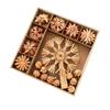 Straw Christmas Decoration Hanging Ornament Set for Holiday Tree and Home Decor