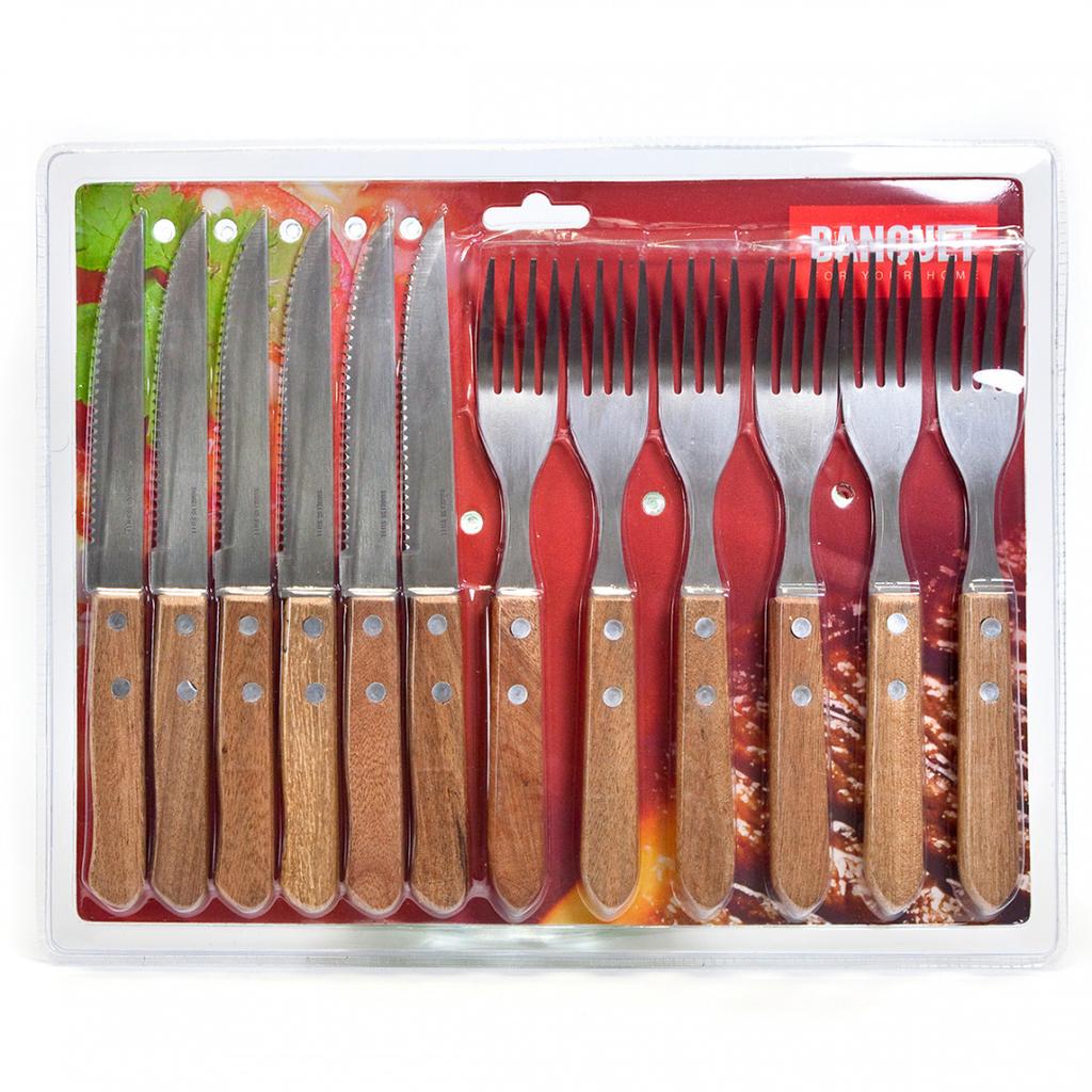 CUTLERY SET FOR STEAK, PIZZA, 12 Pcs. BANQUET